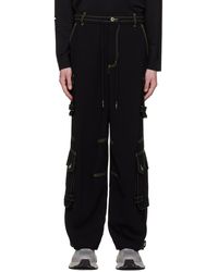 Feng Chen Wang - Contrast Stitch Cargo Pants - Lyst