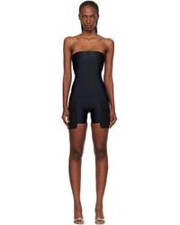 Courreges - 2-Pocket Jersey Bustier Overall Jumpsuit - Lyst