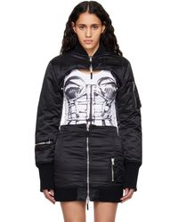 Jean Paul Gaultier - 'The Cropped' Bomber Jacket - Lyst