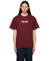 Noah - Burgundy Stack T-shirt - Lyst