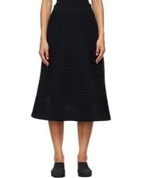 Pleats Please Issey Miyake - Bounce Knit Midi Skirt - Lyst