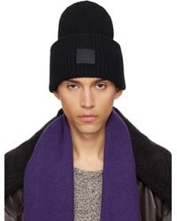 Acne Studios - Large Face Logo Beanie - Lyst