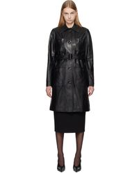 Max Mara - Mstamaca Leather Trench Coat - Lyst