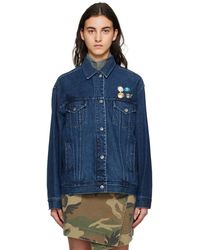 Song For The Mute - Ssense Exclusive Oversized Denim Jacket - Lyst