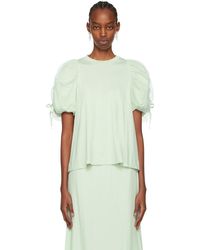Simone Rocha - Green Puff Sleeve T-shirt - Lyst