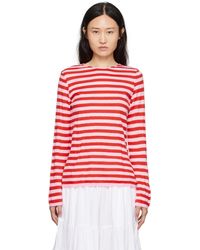 Comme des Garçons - Pink & Red Striped Sweater - Lyst