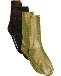 Socksss - Ensemble de deux paires de chaussettes brunes et kaki à motif tie-dye - Lyst