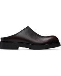 MM6 by Maison Margiela - Brushed Leather Biker Mule Loafers - Lyst