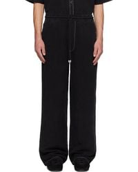 Amiri - Script Linen Gd Casual Trousers - Lyst