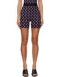 Marine Serre - Moon Printed Jersey Biker Shorts - Lyst