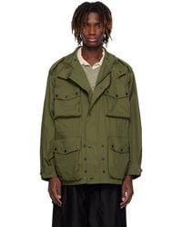 Needles C/N Oxford Cloth Field Coat in Green for Men | Lyst