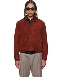 Paul Smith - Slim Fit Denim Style Suede Jacket - Lyst