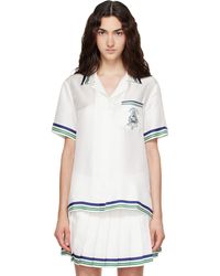 CASABLANCA - Short Sleeve Silk Shirt - Lyst