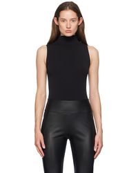 Wolford - Justaucorps Noir À Entrejambe De Style Tanga - Lyst