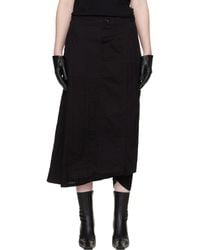 Y's Yohji Yamamoto - Patched Pants Midi Skirt - Lyst