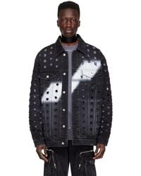 we11done - Logo Denim Jacket - Lyst