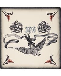 Jean Paul Gaultier - 'the Tattoo Bird' Printed Silk Scarf - Lyst