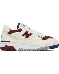 New Balance - Baskets 550 Blanc Cassé Et Bourgogne - Lyst