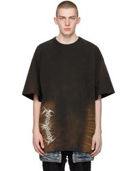 Juun.J - T-shirt teint en plongée brun et noir - Lyst
