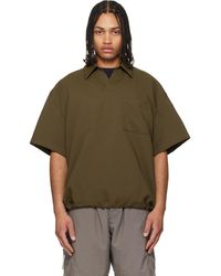 WOOYOUNGMI - Khaki Twill Patch Pocket Polo - Lyst