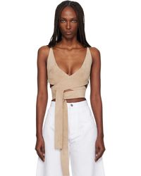 Alaïa - Criss Cross Suede Top - Lyst
