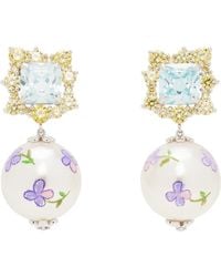 ShuShu/Tong - Painted Faux-Pearl Gemstone Earrings - Lyst