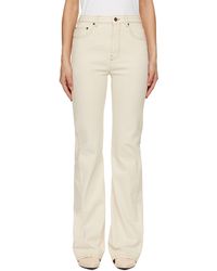 Burberry - Off- High Rise Bootcut Jeans - Lyst
