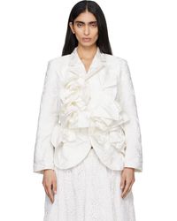 Comme des Garçons - Gros Grain Lace Pattern Garment Treated Blazer - Lyst