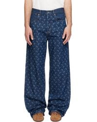 Marine Serre - Denim Straight Jeans - Lyst