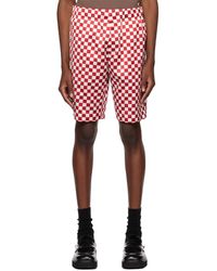 MERYLL ROGGE - Burgundy & Check Shorts - Lyst