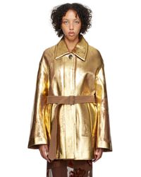 Dries Van Noten - Tan & Gold Hand-painted Jacket - Lyst