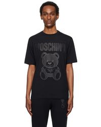 Moschino - Black Teddy Mesh T-shirt - Lyst
