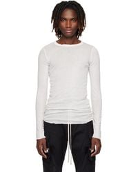 Rick Owens - Off- Temple Rib Ls T-shirt - Lyst