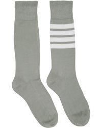 Thom Browne - Gray 4-bar Socks - Lyst