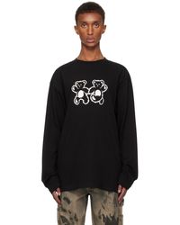 we11done - T-Shirt Noir À Images D'Ours En Peluche - Lyst