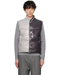 Thom Browne - Veste Technique Lustrée Grise Rembourrée En Duvet À Panneaux - Lyst