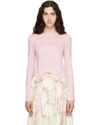 Simone Rocha - Bow Tail Easy Long Sleeve T-Shirt - Lyst