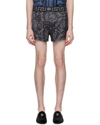 Versace - Black Barocco Pyjama Shorts - Lyst