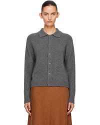 DUNST - Collared Knit Cardigan - Lyst
