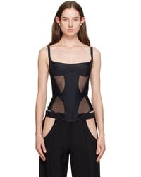 Mugler - Black Illusion Tank Top - Lyst