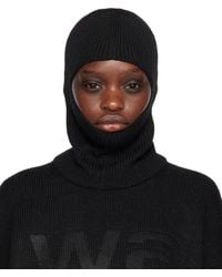 T By Alexander Wang - Black Logo Compact Deboss Balaclava - Lyst