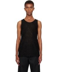 Song For The Mute - Sheer Knit Scoop Neck Tank Top - Lyst