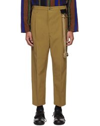 Song For The Mute - Tan Pleated Trousers - Lyst
