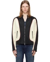 DIESEL - Off- Nylon Color Block & Piping Details Jacket - Lyst