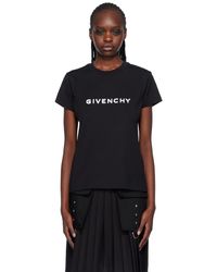 Givenchy - T-shirt noir et blanc à logo 4g - Lyst