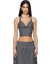 ShuShu/Tong - Halter Bow Tie Cami Top - Lyst