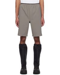 GR10K - Taupe Taped Bonded Shorts - Lyst