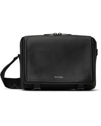 Paul Smith - Straw-Grain Embossed Leather Messenger Bag - Lyst