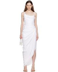 Jacquemus - Robe longue 'la robe saudade' blanche - le papier - Lyst