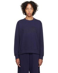 MM6 by Maison Martin Margiela - ブルー ロゴプリント スウェットシャツ - Lyst